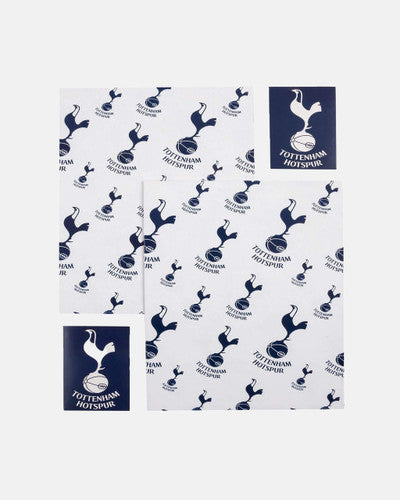 Tottenham Hotspur White Gift Wrap 2 sheets and tags-0089923187319