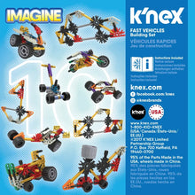 Cargar imagen en el visor de la galería, KNEX Fast Vehicles Building Set
