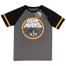 Cargar imagen en el visor de la galería, Star Wars 1977 Circle Raglan Unisex Licensed T-Shirt
