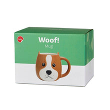 Charger l&#39;image dans la galerie, Woof! Handpainted Ceramic Brown/White Mug
